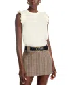 Cinq À Sept Tous Les Jours Lenore Crewneck Sleeveless Silk Top In Ivory