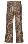 Cinq À Sept Leopard Faux Leather Pants In Animal Print