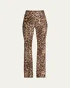 Cinq À Sept Leopard Faux Leather Pants In Black Sahara