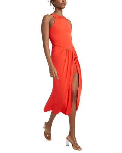 Cinq À Sept Lezlie Jersey Sleeveless Racerback Midi Dress In Orange