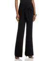 Cinq À Sept Lilas Tie Front Flare Leg Pants In Black