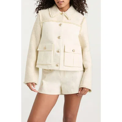 Cinq À Sept Liliana Braided Tweed Jacket In Neutral