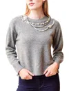Cinq À Sept Lilliana Pullover Sweater In Grey In Grey