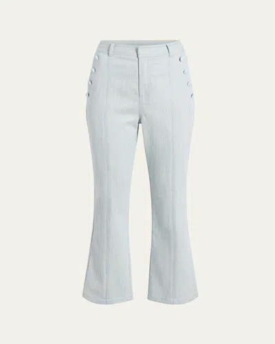Cinq À Sept Linda Melange Ankle Pants In Kettle Pond White