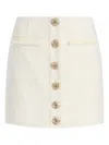 Cinq À Sept Linda Tweed Mini Skirt In White