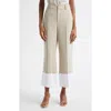 Cinq À Sept Mesa Wide Cuff Pants In Neutral
