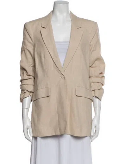 Pre-owned Cinq À Sept Linen Blazer In Neutral