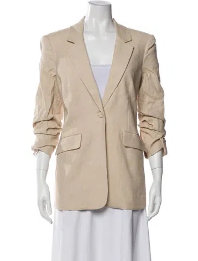 Pre-owned Cinq À Sept Linen Blazer W/ Tags In Neutral