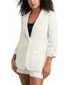 Cinq À Sept Cinq A Sept Linen Blend Suiting Kylie Blazer In Ivory