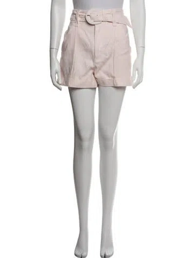 Pre-owned Cinq À Sept Linen Mini Shorts W/ Tags In Pink