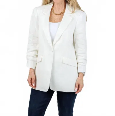 Cinq À Sept Linen Suiting Kylie Blazer - Ivory In White