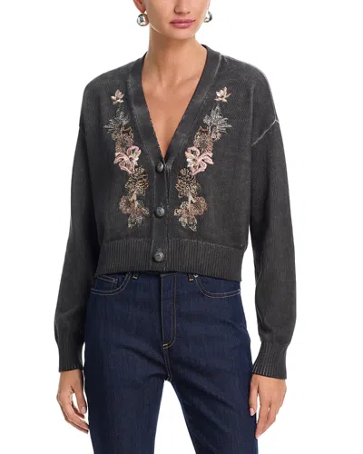 Cinq À Sept Cinq A Sept Lita Embellished Cardigan In Gray