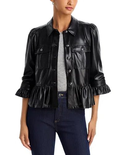 Cinq À Sept Cinq A Sept Lite Faux Leather Delanie Jacket In Black
