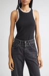 Cinq À Sept Lizzie Embroidered Contrast Stitch Tank In Multi