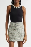 Cinq À Sept Lizzie Sequin Dot Tank In Black/clear