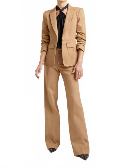 Cinq À Sept Long Azure Pant In Sahara In Brown