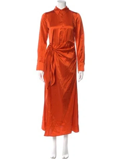 Pre-owned Cinq À Sept Long Dress In Orange