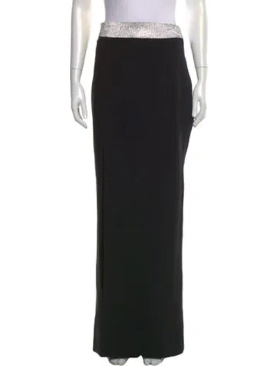 Pre-owned Cinq À Sept Long Skirt In Black