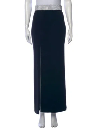 Pre-owned Cinq À Sept Long Skirt In Black