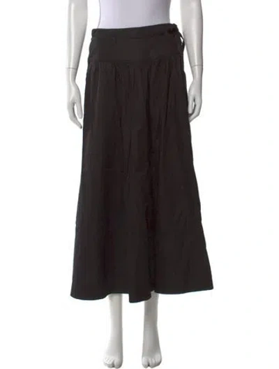 Pre-owned Cinq À Sept Long Skirt In Black