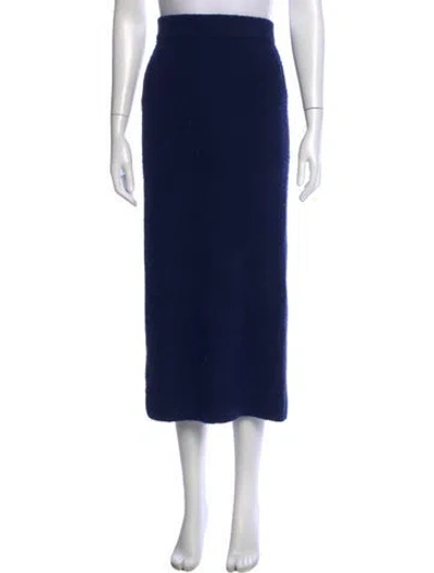 Pre-owned Cinq À Sept Long Skirt In Black