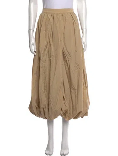 Pre-owned Cinq À Sept Long Skirt In Green