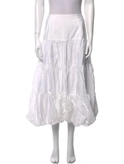 Pre-owned Cinq À Sept Long Skirt In White