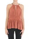 Cinq À Sept Lotus Halter Top In Blush Pink In Multi