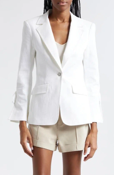 Cinq À Sept Lou One-button Blazer In White