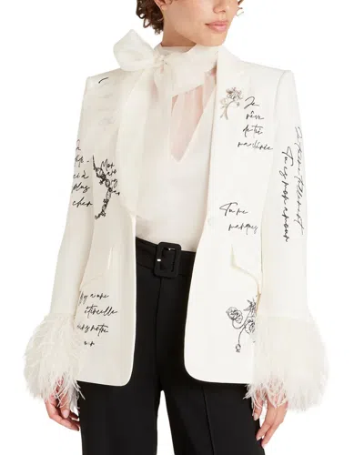 Shop Cinq À Sept Love Letter Cheyenne Blazer In White