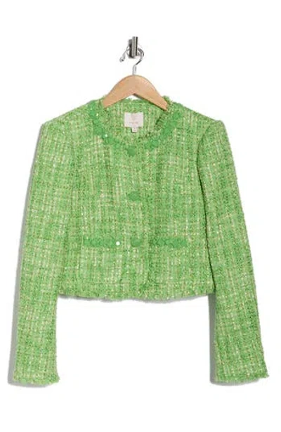 Cinq À Sept Lucie Bouclé Audette Jacket In Green