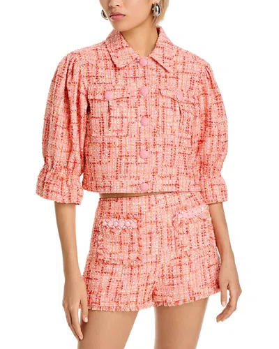 Cinq À Sept Cinq A Sept Lucie Boucle Julieta Jacket In Pink Poppy