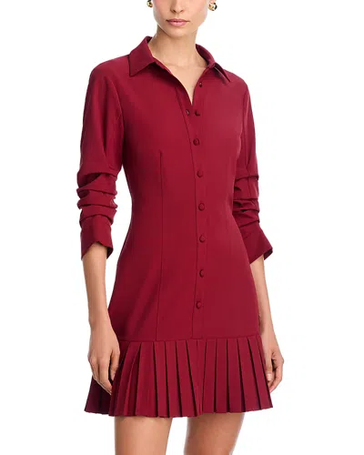 Cinq À Sept Cinq A Sept Lucilla Twist Front V Neck Dress In Red