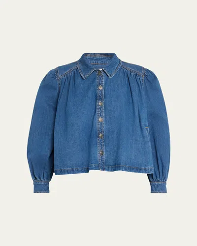 Cinq À Sept Cinq A Sept Lyla Denim Jacket In Blue