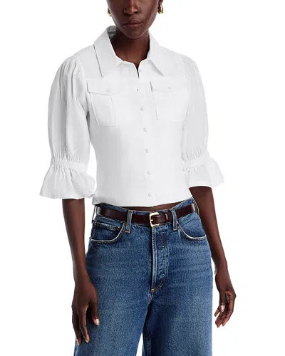 Cinq À Sept Cinq A Sept Lyric Slim Fit Top In White