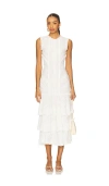 Cinq À Sept Maceio Stretch Lace Tiered Maxi Dress In White