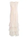 Cinq À Sept Maceio Ruffled Maxi Dress In Neutral