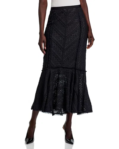 Cinq À Sept Cinq A Sept Maceio Textured Midi Skirt In Black