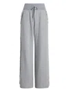 Cinq À Sept Maddie Ruffle Rhinestone Track Pants In Gray