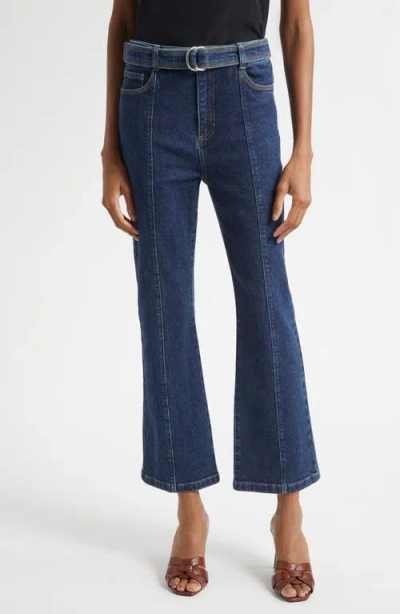CINQ À SEPT CINQ À SEPT MADI BELTED KICK FLARE JEANS