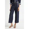 Cinq À Sept Madi Crop Wide Leg Jeans In Blue