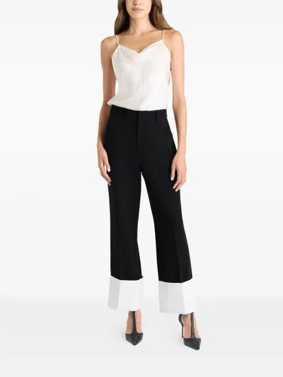 Cinq À Sept Maesa Colorblock Pants In Black