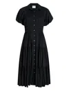 Cinq À Sept Maggio Puff Sleeve Stretch Poplin Midi Dress