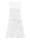Cinq À Sept Mahlia Eyelet-detail Wrap Dress In White
