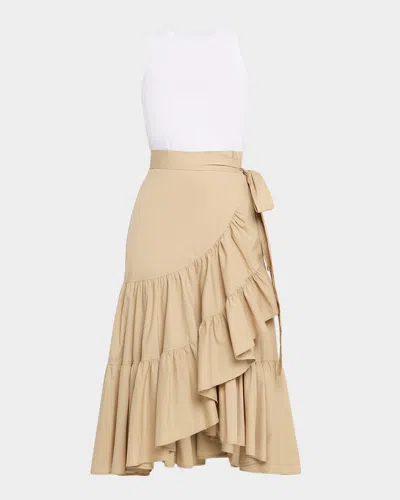 Cinq À Sept Mahlia Midi Dress In Neutral