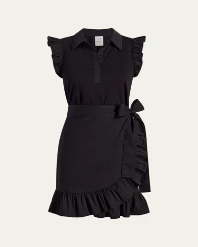 CINQ À SEPT MAHLIA RUFFLED COMBO MINI DRESS