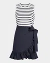 Cinq À Sept Mahlia Stripe Ruffle Minidress