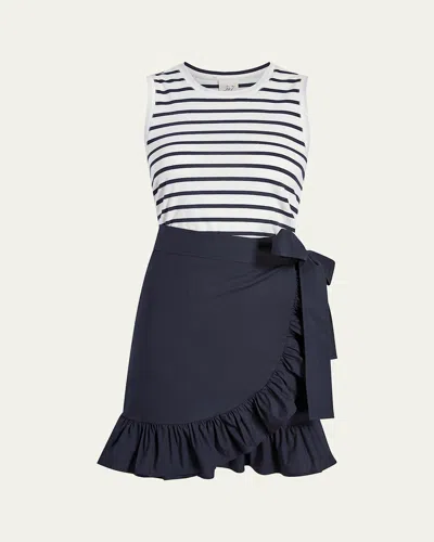 CINQ À SEPT MAHLIA STRIPE COMBO DRESS