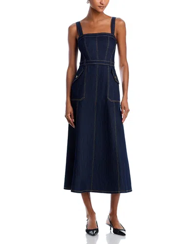 Cinq À Sept Cinq A Sept Malani Denim Midi Dress In Indigo