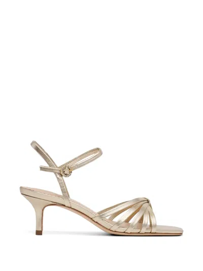 Cinq À Sept Malia Metallic Heeled Sandals In Gold
